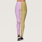 Abstracte Bewegingen Moderne Roze Gouden Fractale Leggings (Achterkant)