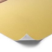 Abstracte Bewegingen Moderne Roze Gouden Fractale Poster (Hoek)