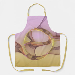 Abstracte Bewegingen Moderne Roze Gouden Fractale Schort
