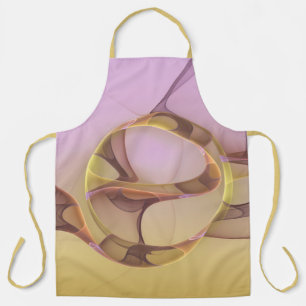 Abstracte Bewegingen Moderne Roze Gouden Fractale Schort