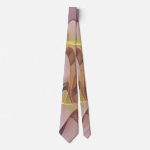 Abstracte bewegingen moderne roze gouden fractale stropdas