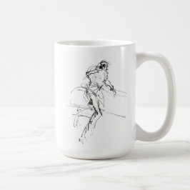 Abstracte bewegingsschets voor hardlopers koffiemok