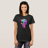 Abstracte Bewegingsstroom Schedel T-shirt (Voorkant volledig)
