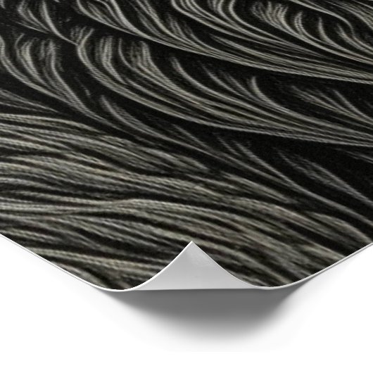 Abstracte Bigfoot in Zwart-wit Ai Art Poster (Hoek)