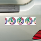 abstracte bil bumpersticker (Op auto)
