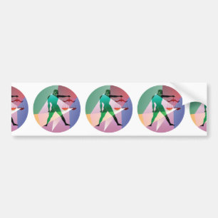 abstracte bil bumpersticker
