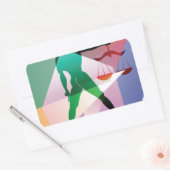 abstracte bil rechthoekige sticker (Envelop)