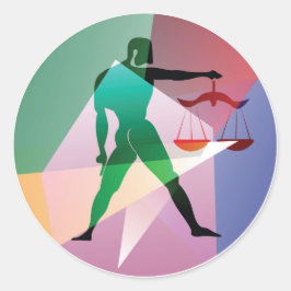 abstracte bil ronde sticker