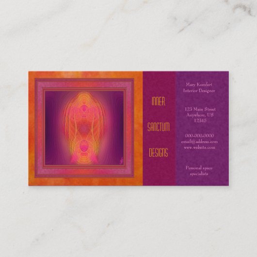 Abstracte binnenste sancties visitekaartje (Voorkant)