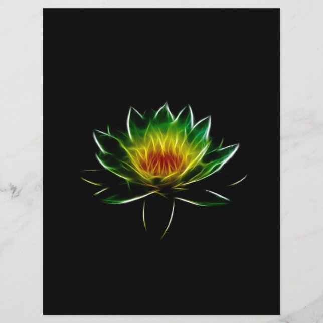 Abstracte Binnenverlichting met Lotus (Voorkant)