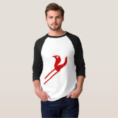Abstracte Bird Letter Fusion Graphic T-shirt (Voorkant volledig)