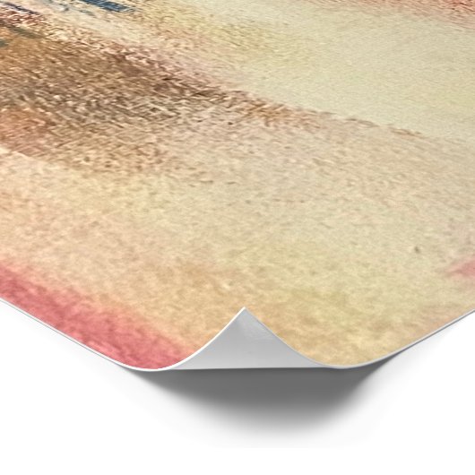 Abstracte Bird Migration Art Poster - kleurrijke m (Hoek)