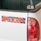 Abstracte blaadpatronen met een kleur bumpersticker (Op Truck)
