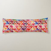 Abstracte blaadpatronen met een kleur lichaamskussen (Achterkant)