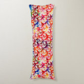 Abstracte blaadpatronen met een kleur lichaamskussen (Voorkant Verticaal)