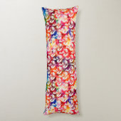 Abstracte blaadpatronen met een kleur lichaamskussen (Achterkant (Verticaal))