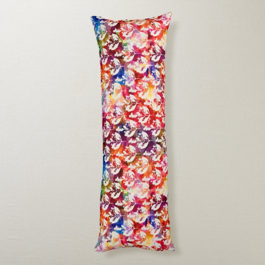 Abstracte blaadpatronen met een kleur lichaamskussen (Achterkant (Verticaal))