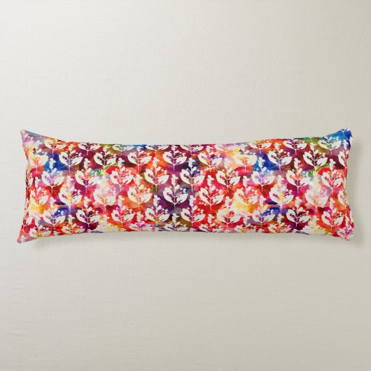 Abstracte blaadpatronen met een kleur lichaamskussen (Voorkant)