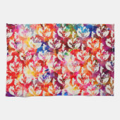 Abstracte blaadpatronen met een kleur theedoek (Horizontaal)