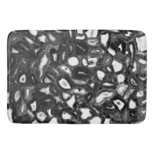Abstracte Black White agates geode Badmat