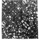 Abstracte Black White agates geode Douchegordijn (Voorkant)