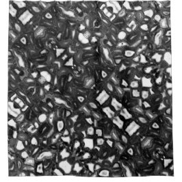 Abstracte Black White agates geode Douchegordijn