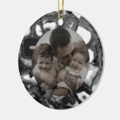 Abstracte Black White agates geode Keramisch Ornament (Links)