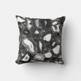 Abstracte Black White agates geode Kussen