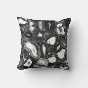 Abstracte Black White agates geode Kussen