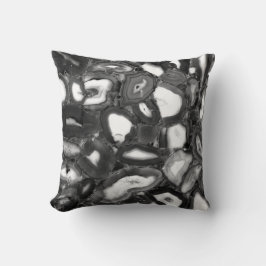 Abstracte Black White agates geode Kussen