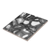 Abstracte Black White agates geode Tegeltje (Zijkant)