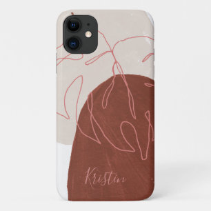 Abstracte blad terracotta vormen Case-Mate iPhone case