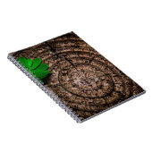 Abstracte bladboomstam groen notitieboek (Rechterzijde)