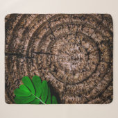 Abstracte bladboomstam groen sherpa deken (Voorkant (horizontaal))