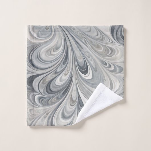 Abstracte bladeren 2 badhanddoeken bad handdoek (Wasdoekje)