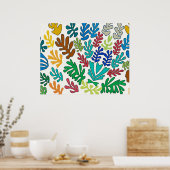 Abstracte bladeren 2 poster (Keuken)