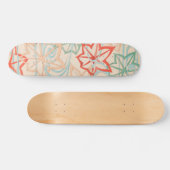 Abstracte bladeren Druk Japans patroon af Persoonlijk Skateboard (Horizontaal)