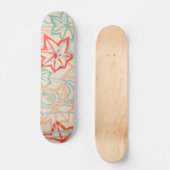 Abstracte bladeren Druk Japans patroon af Persoonlijk Skateboard (Voorkant)