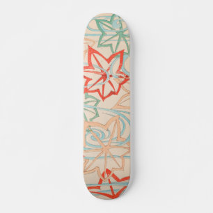 Abstracte bladeren Druk  Japans patroon af Persoonlijk Skateboard