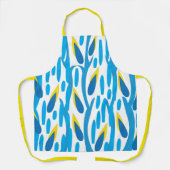 Abstracte bladeren Elegant Modern Schort (Voorkant)