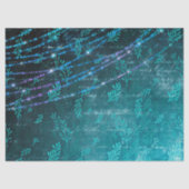 Abstracte bladeren en strijklichten op groen tissuepapier (Voorkant)