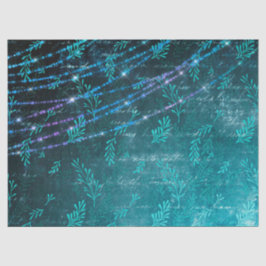 Abstracte bladeren en strijklichten op groen tissuepapier