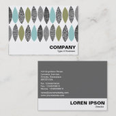 Abstracte bladeren - getextureerde bladeren 01 visitekaartje (Voorkant / Achterkant)