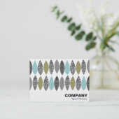 Abstracte bladeren - getextureerde bladeren 01 visitekaartje (Staand voorkant)