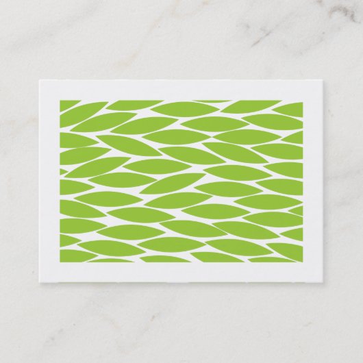 Abstracte bladeren (grenzen) - Martian Grn Visitekaartje (Voorkant)