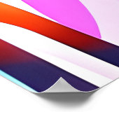 Abstracte bladeren in veelkleurige pastels poster (Hoek)