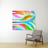Abstracte bladeren in veelkleurige pastels wandkleed (In Situ (horizontaal))