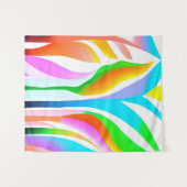 Abstracte bladeren in veelkleurige pastels wandkleed (Voorkant (horizontaal))