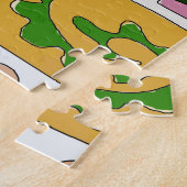 Abstracte bladeren, indrukwekkende stijl legpuzzel (Zijkant)