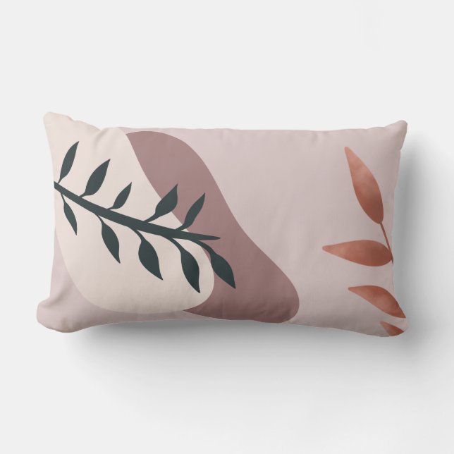 abstracte bladeren met zachte roze achtergrond kussen (Voorkant)